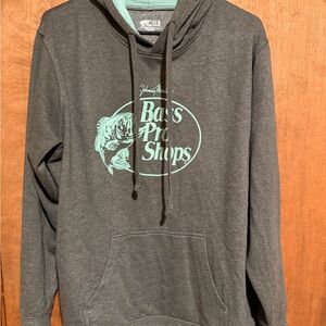 Bass Pro Shops Gray Hoodie with Teal Logo